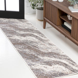 Uma Contemporary Glam Abstract Marble Area Rug