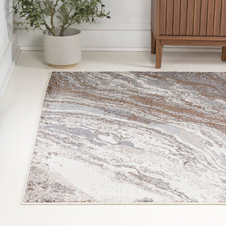 Uma Contemporary Glam Abstract Marble Area Rug