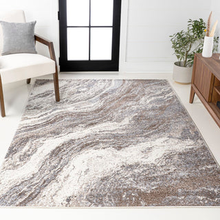 Uma Contemporary Glam Abstract Marble Area Rug