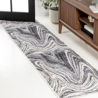 Saloni Contemporary Glam Abstract Marble Area Rug