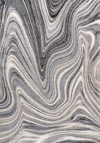 Saloni Contemporary Glam Abstract Marble Area Rug