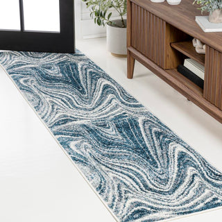 Saloni Contemporary Glam Abstract Marble Area Rug