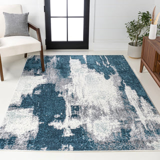 Zowe Contemporary Bohemian Abstract Marble Area Rug