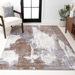 Zowe Contemporary Bohemian Abstract Marble Area Rug