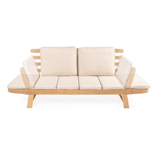 Petals 2-Seat Modern Scandinavian Folding Wood Outdoor Day Bed Sofa