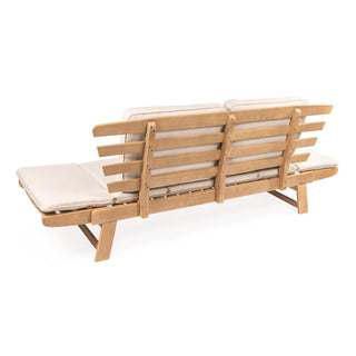 Petals 2-Seat Modern Scandinavian Folding Wood Outdoor Day Bed Sofa