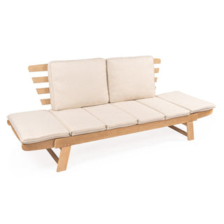 Petals 2-Seat Modern Scandinavian Folding Wood Outdoor Day Bed Sofa