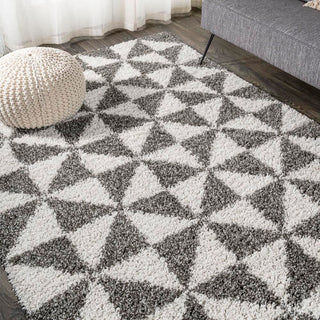 Meda Alcudia Geometric Shag Area Rug