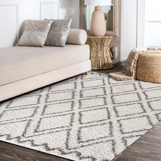 Mealhada Soller Diamond Trellis Shag Area Rug