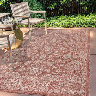 Hart Bohemian Textured Weave Floral Indoor/outdoor Area Rug