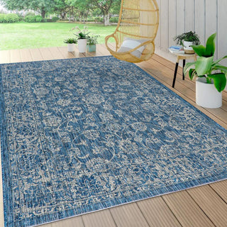 Hart Bohemian Textured Weave Floral Indoor/outdoor Area Rug