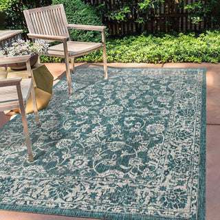 Hart Bohemian Textured Weave Floral Indoor/outdoor Area Rug