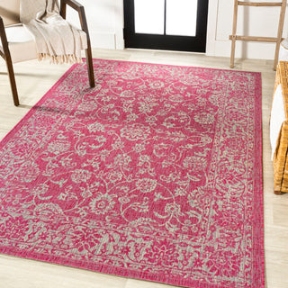 Hart Bohemian Textured Weave Floral Indoor/outdoor Area Rug