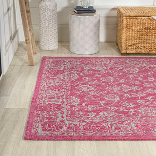 Hart Bohemian Textured Weave Floral Indoor/outdoor Area Rug