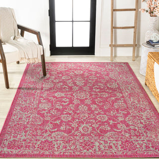 Hart Bohemian Textured Weave Floral Indoor/outdoor Area Rug