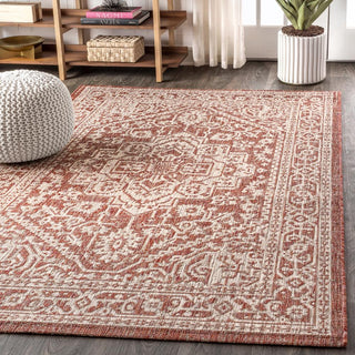 Luke Medallion Textured Weave Indoor/outdoor Area Rug