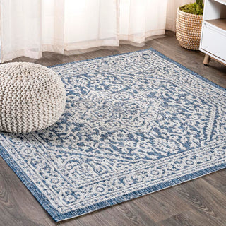 Luke Medallion Textured Weave Indoor/outdoor Area Rug