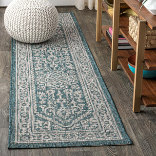 Luke Medallion Textured Weave Indoor/outdoor Area Rug