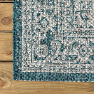 Luke Medallion Textured Weave Indoor/outdoor Area Rug