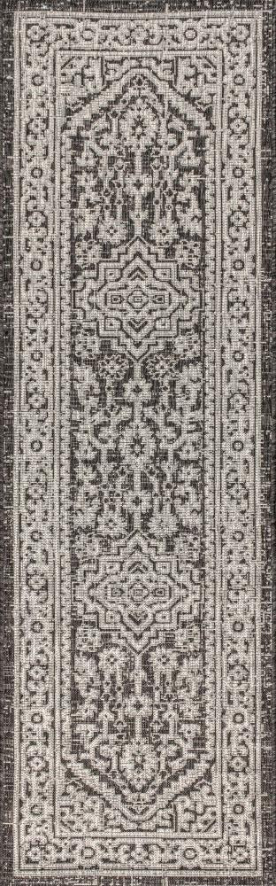 Luke Medallion Textured Weave Indoor/outdoor Area Rug