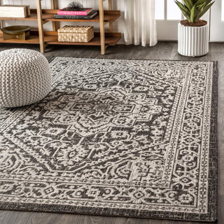 Luke Medallion Textured Weave Indoor/outdoor Area Rug