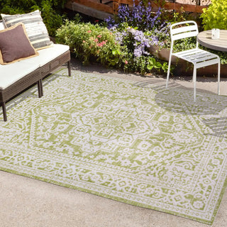 Luke Medallion Textured Weave Indoor/outdoor Area Rug