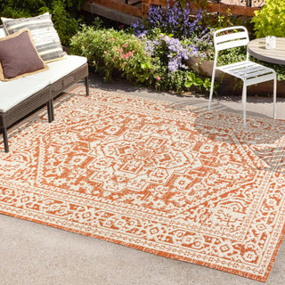 Luke Medallion Textured Weave Indoor/outdoor Area Rug