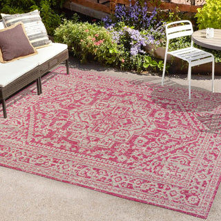 Luke Medallion Textured Weave Indoor/outdoor Area Rug