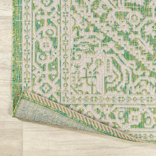 Luke Medallion Textured Weave Indoor/outdoor Area Rug