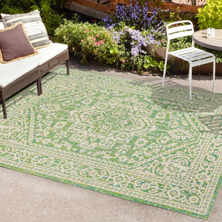 Luke Medallion Textured Weave Indoor/outdoor Area Rug