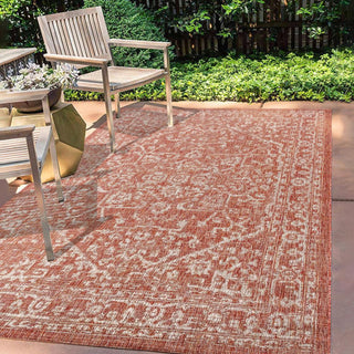 Kayla Bohemian Medallion Textured Weave Indoor/outdoor Area Rug