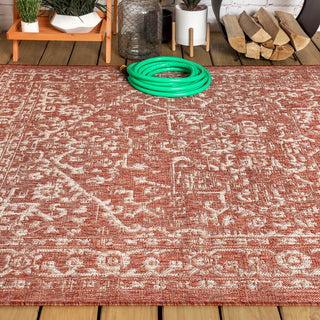 Kayla Bohemian Medallion Textured Weave Indoor/outdoor Area Rug