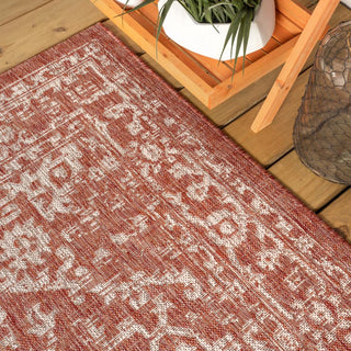 Kayla Bohemian Medallion Textured Weave Indoor/outdoor Area Rug