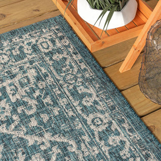 Kayla Bohemian Medallion Textured Weave Indoor/outdoor Area Rug