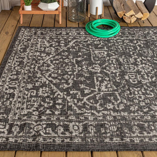 Kayla Bohemian Medallion Textured Weave Indoor/outdoor Area Rug