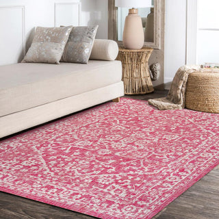 Kayla Bohemian Medallion Textured Weave Indoor/outdoor Area Rug