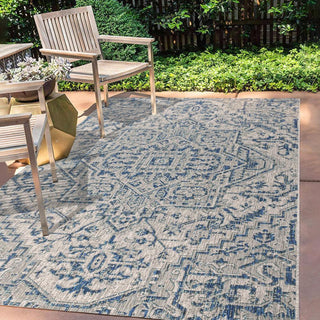 Cascade Bohemian Medallion Textured Weave Indoor/outdoor Area Rug