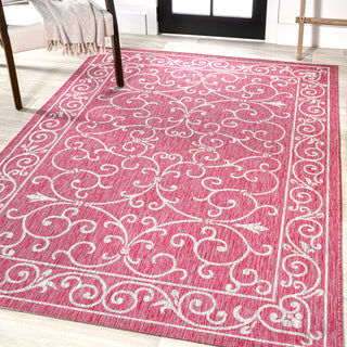 Loretta Vintage Filigree Textured Weave Indoor/outdoor Area Rug