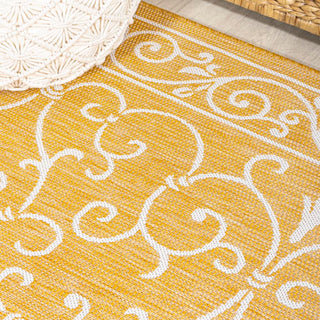 Loretta Vintage Filigree Textured Weave Indoor/outdoor Area Rug