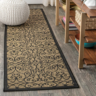 Alfombra Vintage Filigree Textured Weave Indoor/outdoor Runner Rug