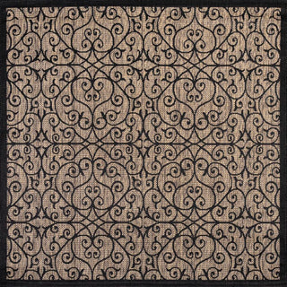 Alfombra Vintage Filigree Textured Weave Indoor/outdoor Square Rug