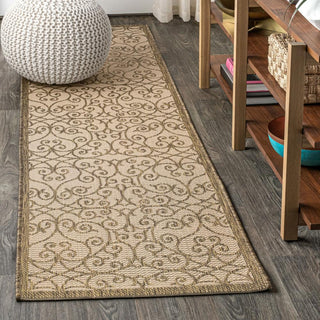 Alfombra Vintage Filigree Textured Weave Indoor/outdoor Runner Rug