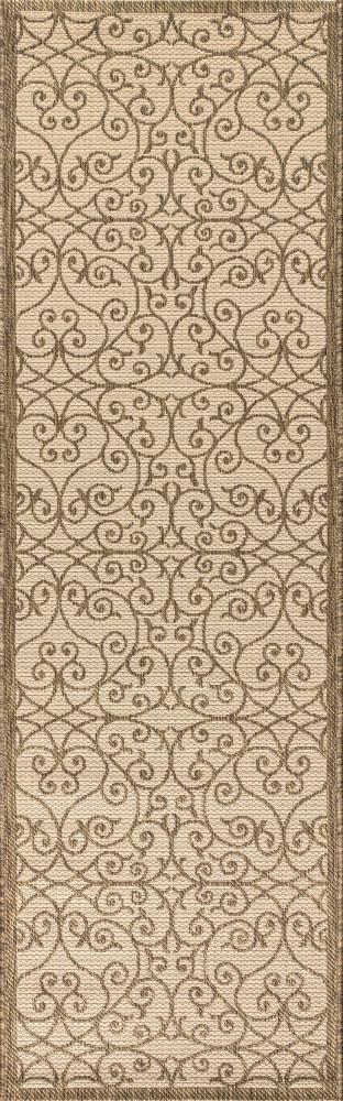 Alfombra Vintage Filigree Textured Weave Indoor/outdoor Runner Rug