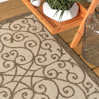 Alfombra Vintage Filigree Textured Weave Indoor/outdoor Area Rug