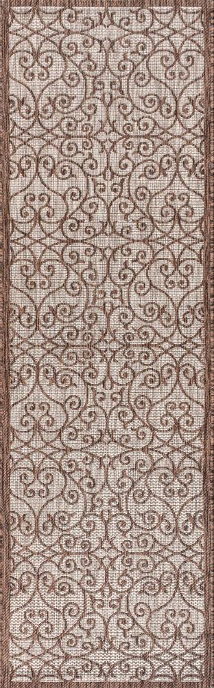 Alfombra Vintage Filigree Textured Weave Indoor/outdoor Runner Rug