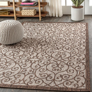 Alfombra Vintage Filigree Textured Weave Indoor/outdoor Area Rug