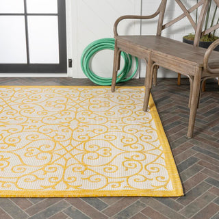 Alfombra Vintage Filigree Textured Weave Indoor/outdoor Area Rug