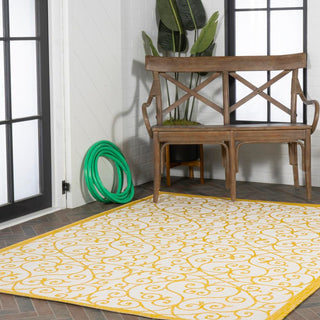 Alfombra Vintage Filigree Textured Weave Indoor/outdoor Area Rug