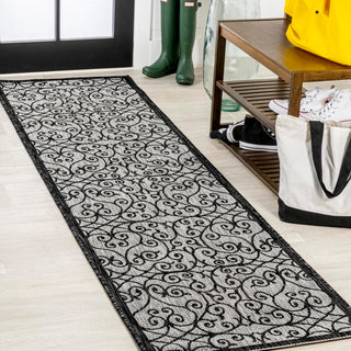 Alfombra Vintage Filigree Textured Weave Indoor/outdoor Runner Rug