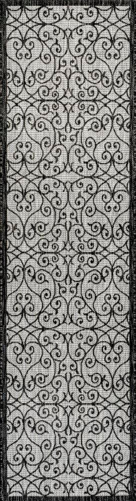 Alfombra Vintage Filigree Textured Weave Indoor/outdoor Runner Rug